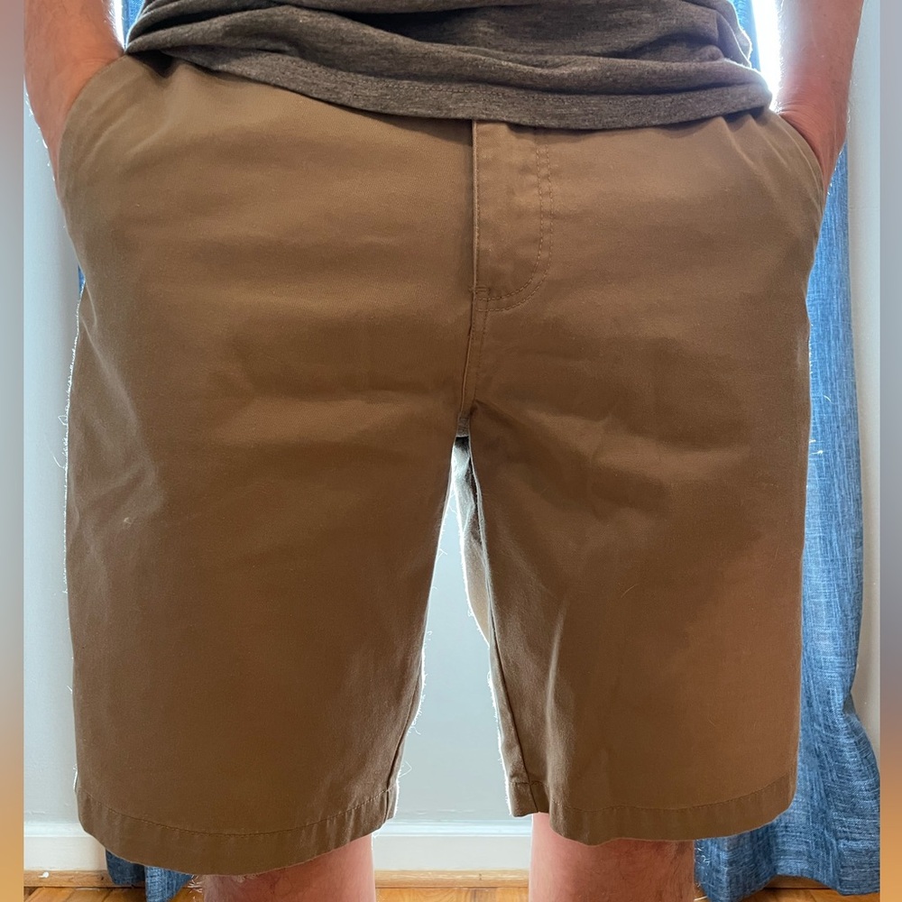 Volcom Men's Tan Flat Front Shorts